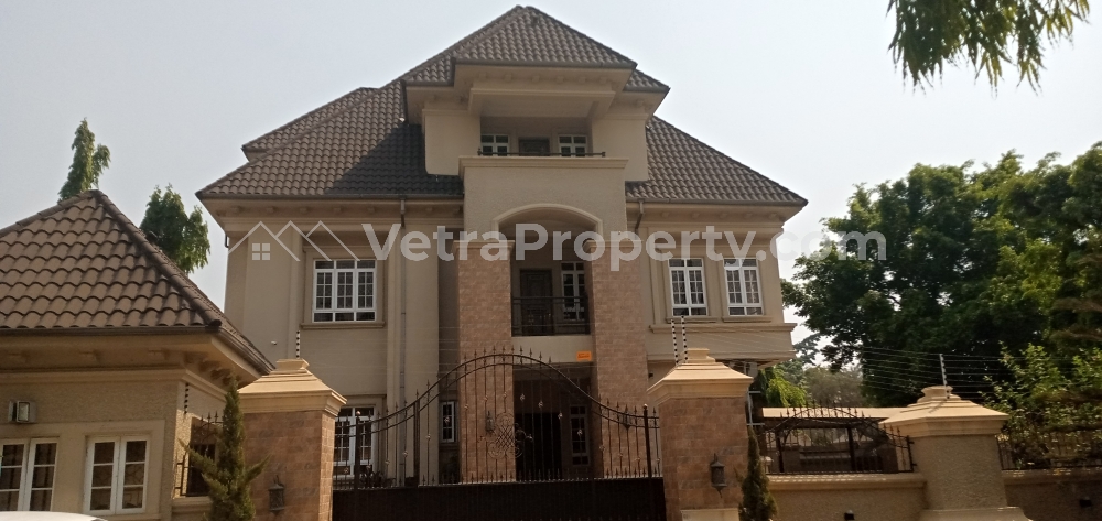  Tastefully & Newly Build exquisitely Beautiful 6Bedroom fully detached Duplex with Swimming pool, ACS, fitted wardrobes in all the Rooms, ample car pack, fitted ACs, Fitted Kitchen,  6 bedroom House for Rent Asokoro Abuja Vetra  Property