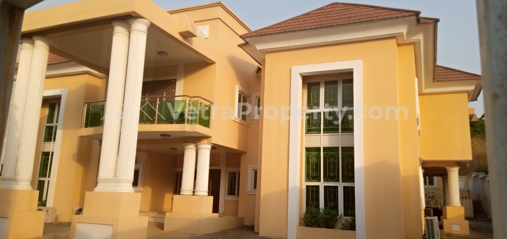  Exquisitely beautiful & Tastefully build 8bedroom fully Detached with 3bedroom Guest charlet, 2bedroom BQ, ACs & Standby Generator  8 bedroom House for Sale Asokoro Abuja Vetra  Property