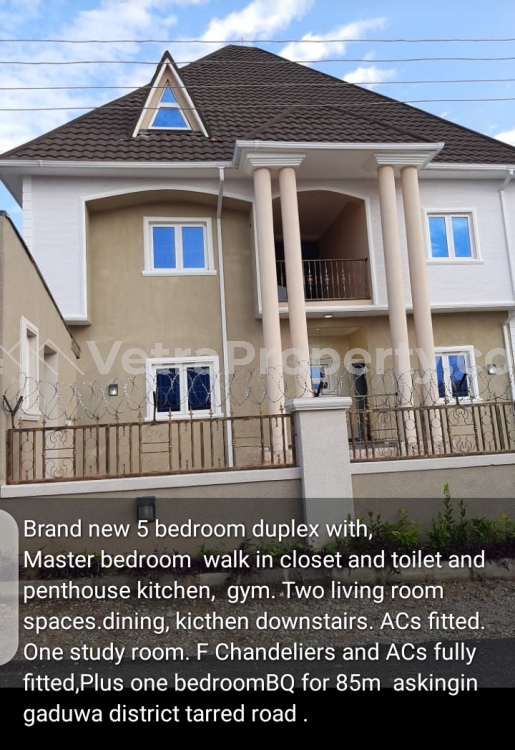  Exquisitely beautiful 5bedroom Fully detached Duplex  5 bedroom House for Sale Gaduwa Abuja Vetra  Property
