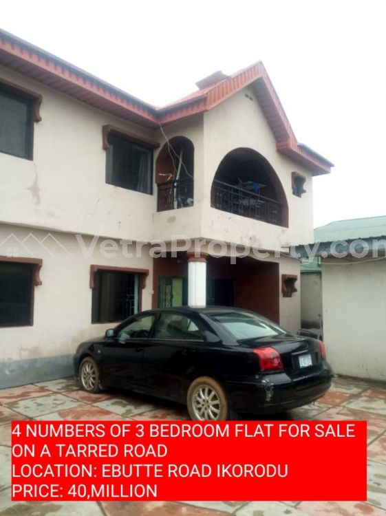  4 NUMBERS OF 3 BEDROOM FLAT FOR SALE  10 bedroom House for Sale Ikorodu Lagos Vetra  Property
