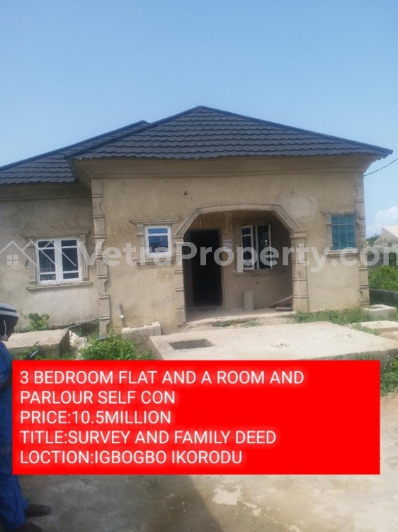  NEWLY BUILT 3 BEDROOM FLAT AND A ROOM AND PARLOUR SELF CON  3 bedroom House for Sale Ikorodu Lagos Vetra  Property