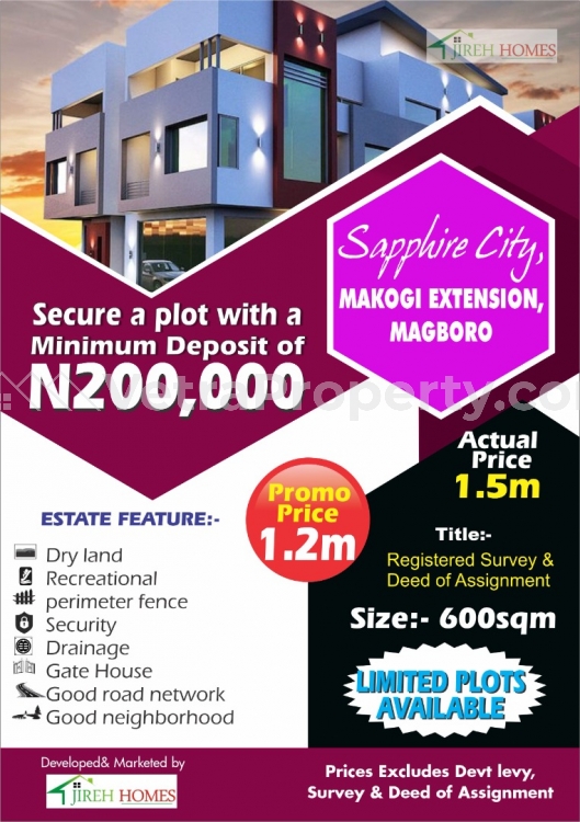  Affordable Plots of Land @Marapa, Makogi Extension Magboro  Land for Sale Obafemi Owode Ogun Vetra  Property