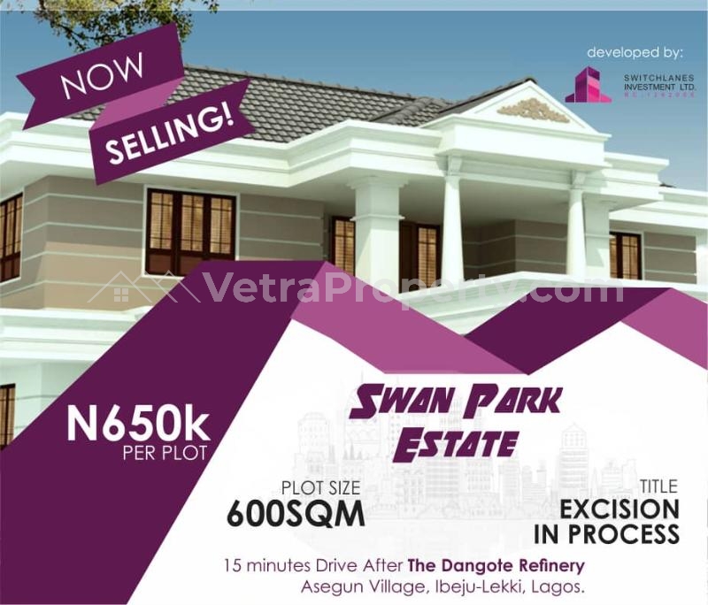  Affordable Plots of Land @ Ibeju Lending, Swan Park  Land for Sale Ibeju Lekki Lagos Vetra  Property