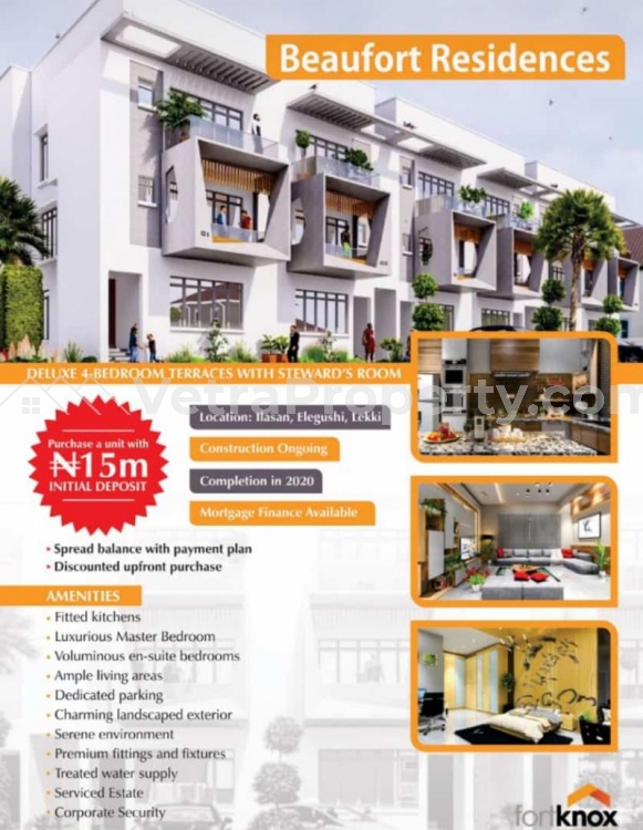  Delux 4 Bedroom Terrace with Stewards Room  House for Sale Lekki Lagos Vetra  Property