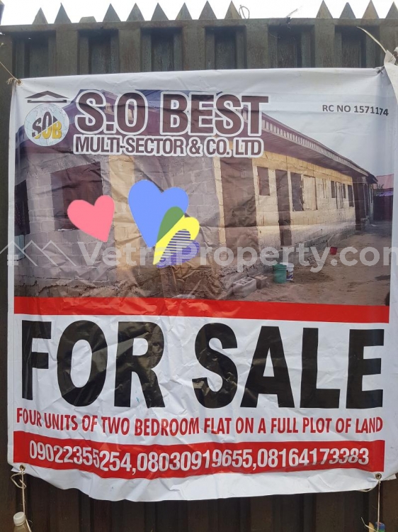  4 UNITS of 2bedrom FLATS inside Estate,..80% Completion  Flat for Sale Ajah Lagos Vetra  Property