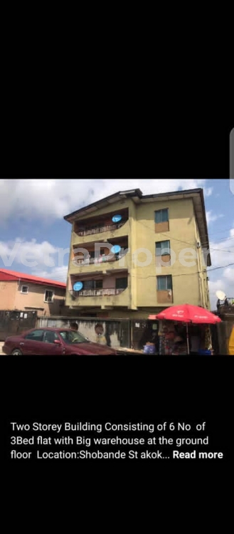  8 numbers of 3 bedroom flats , 2t&b, ample parking space with C of O  House for Sale Yaba Lagos Vetra  Property