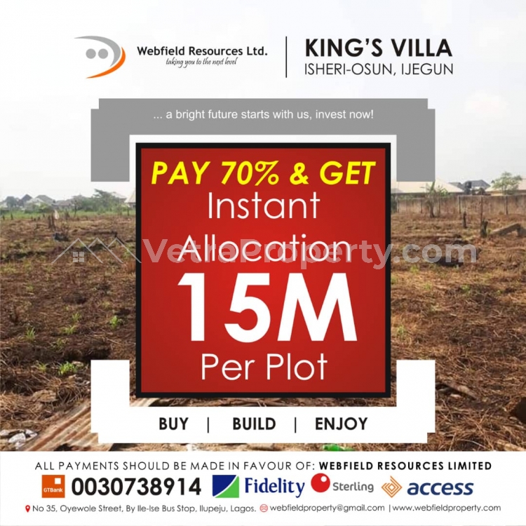  Kings Court Villa  Land for Sale Alimosho Lagos Vetra  Property
