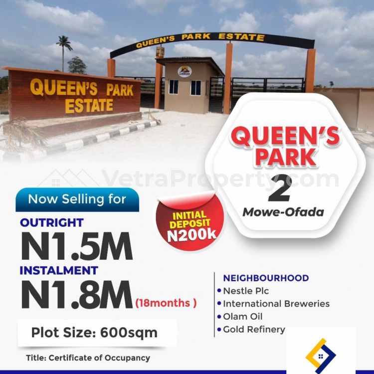  Dry plots of land within a gated estate with C of O  Land for Sale Arepo Ogun Vetra  Property