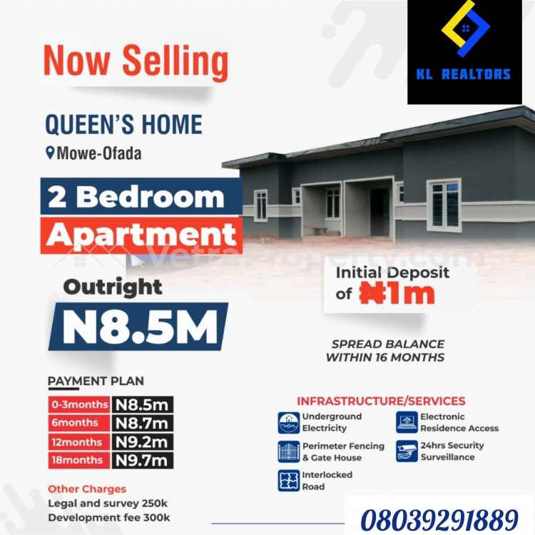  Newly built 2 bedroom semi detached bungalow  2 bedroom House for Sale Arepo Ogun Vetra  Property