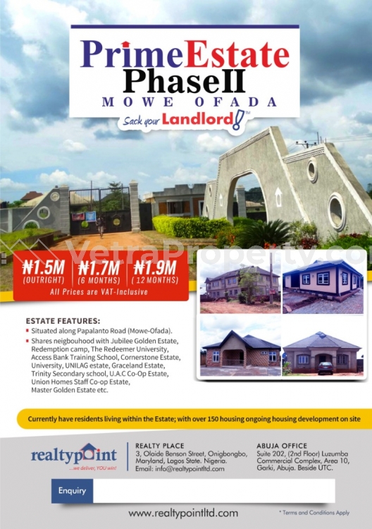  C of O  Commercial Property for Sale Agbara Igbesa Ogun Vetra  Property