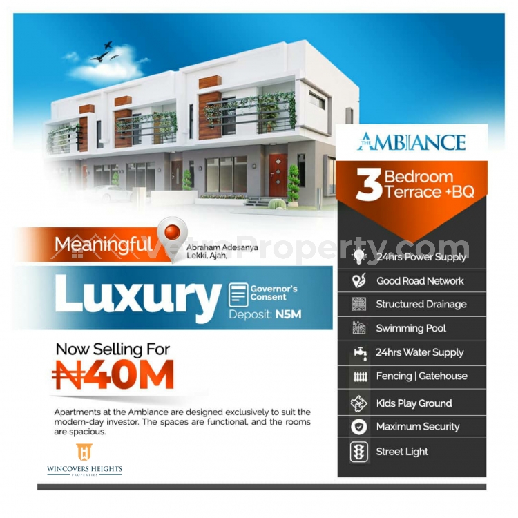  Luxurious and Spacious 3 Bedroom Terrace Duplex with BQ  4 bedroom House for Sale Ajah Lagos Vetra  Property