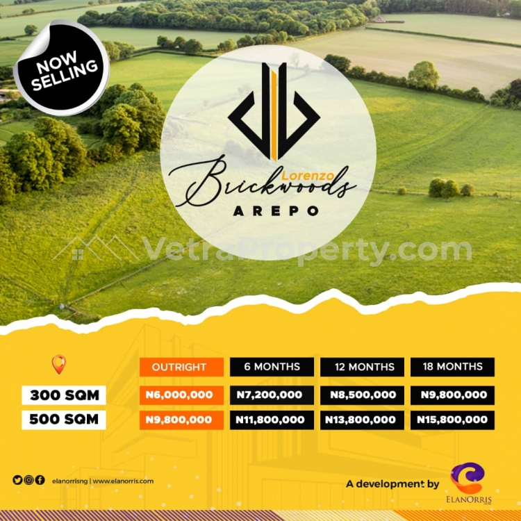  Brickswood Lorenzo Estate,Arepo  Land for Sale Arepo Ogun Vetra  Property