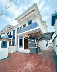  4 Bedroom Semi-detached With A Room Bq Features Spacious Compound, Stamped Concrete Floor 4 bedroom Semi-Detached Duplex for Sale Lekki Lagos Vetra  Property